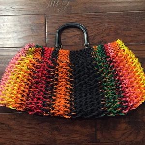 Multicolored African Print Shoulder Bag